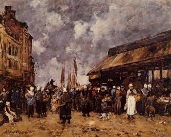 尤金 佈丹 Trouville, Fish Market 尤金 佈丹 Trouville, Fish Market